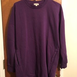 Tunic length sweatshirt, with POCKETS!